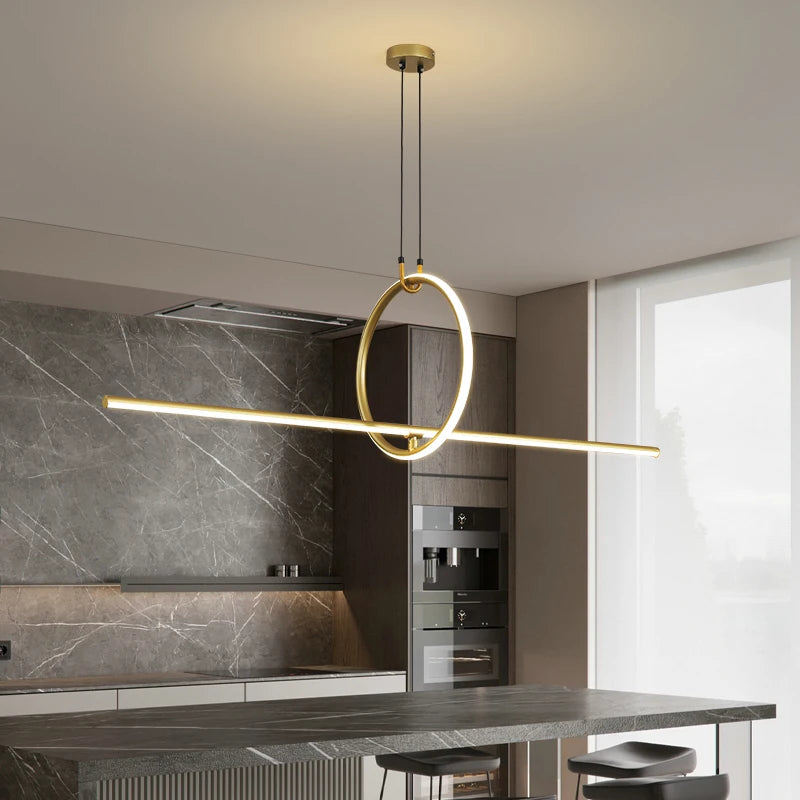 Minimalist Linear LED Chandelier