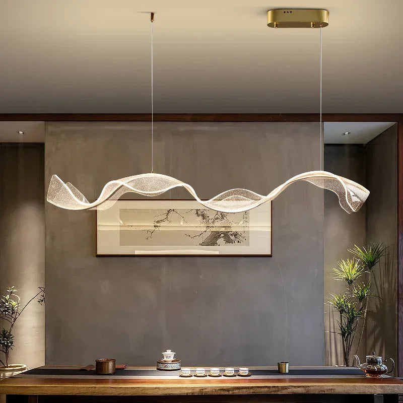 Acrylic Wave LED Pendant Light
