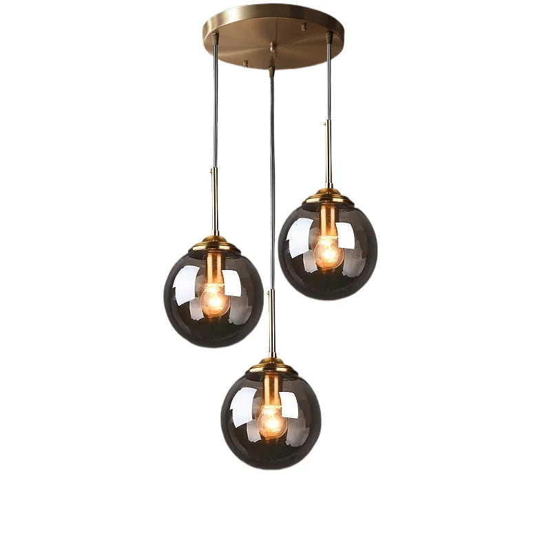 Colored Glass Globe Pendant Light