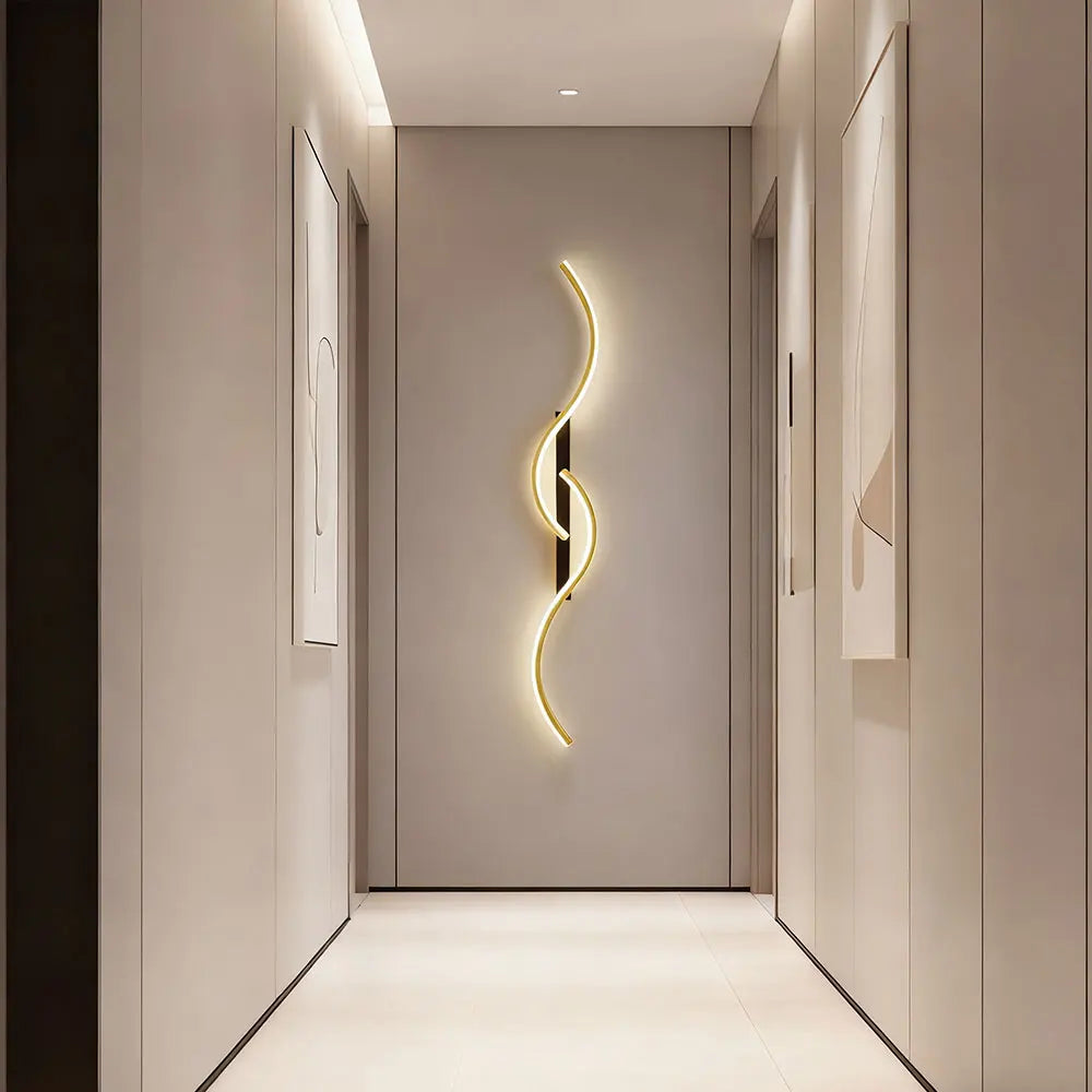 Gold Accent Linear LED Wall Sconce