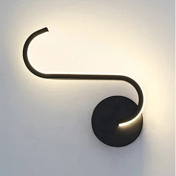 Black Geometric LED Wall Sconce