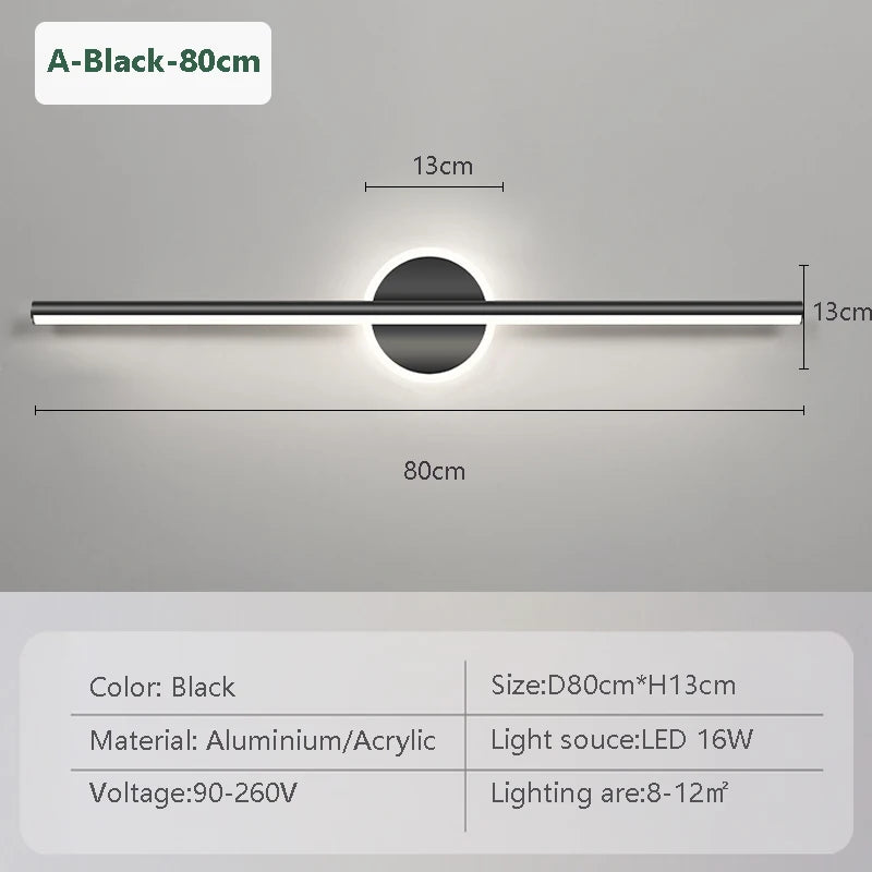 Long Strip LED Mirror Wall Light