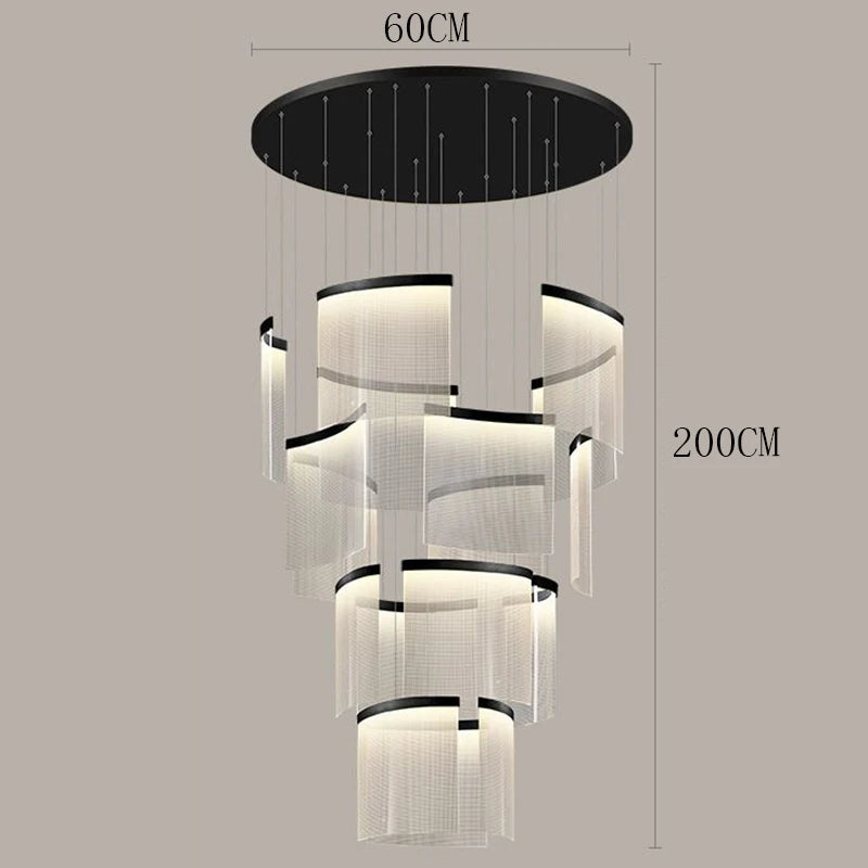 Multi-Head Acrylic LED Chandelier