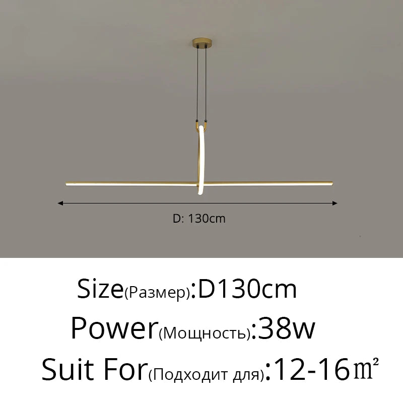 Minimalist Linear LED Chandelier