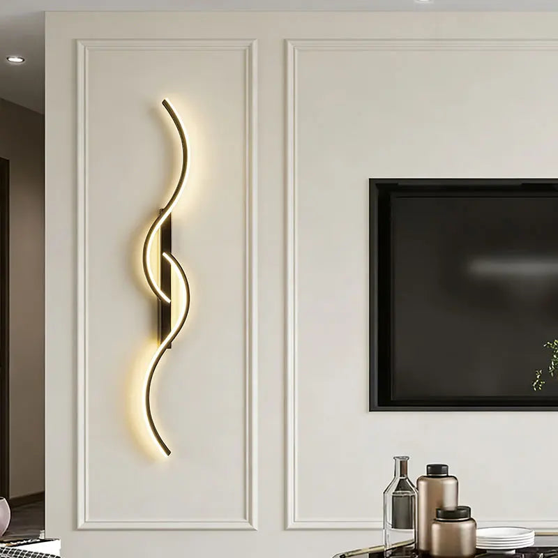 Gold Accent Linear LED Wall Sconce