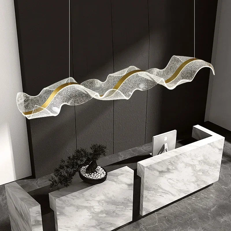 Acrylic Wave LED Pendant Light