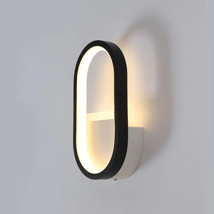 Black Geometric LED Wall Sconce