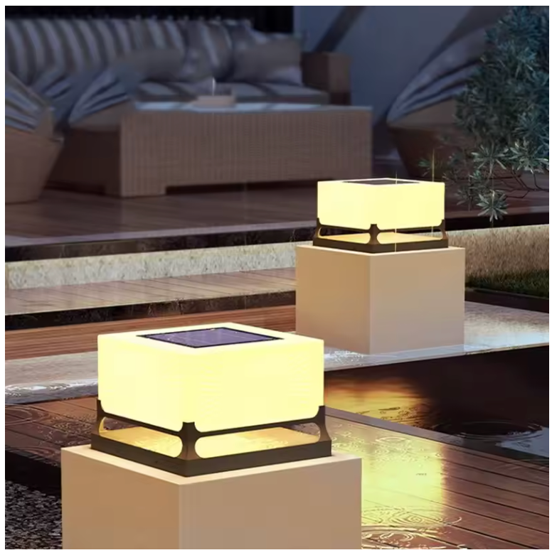 Square Solar Pillar Light