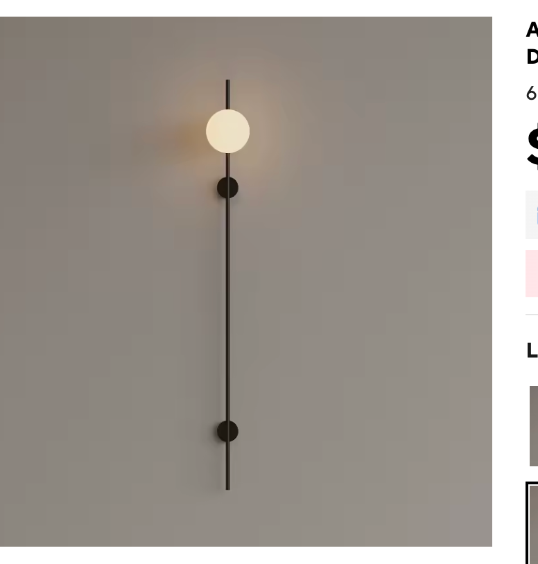 Globe Pole LED Wall Sconce