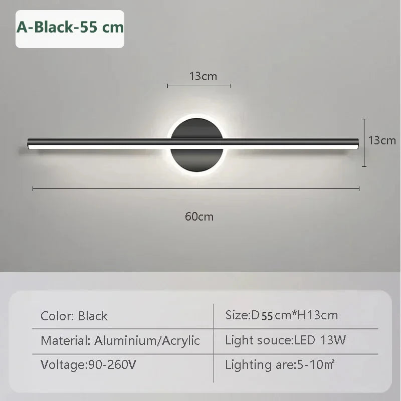 Long Strip LED Mirror Wall Light