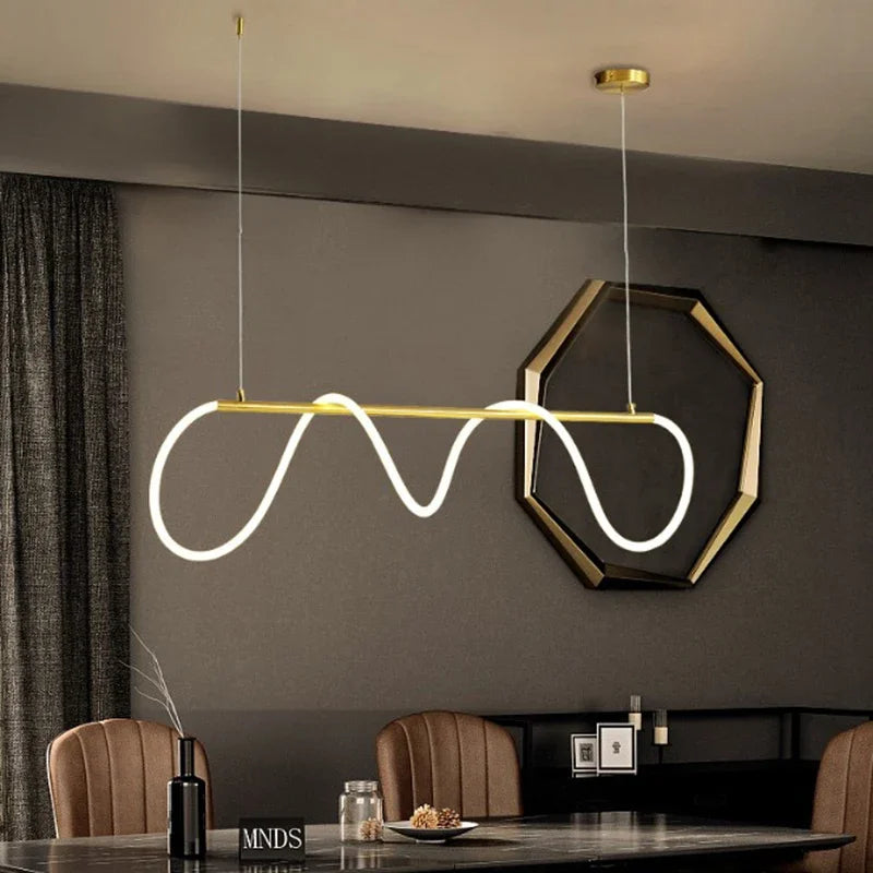Metal Linear LED Chandelier