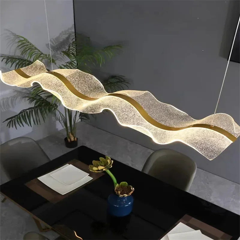 Acrylic Wave LED Pendant Light
