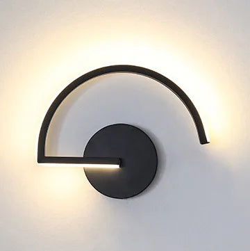 Black Geometric LED Wall Sconce