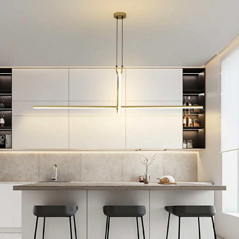 Minimalist Linear LED Chandelier