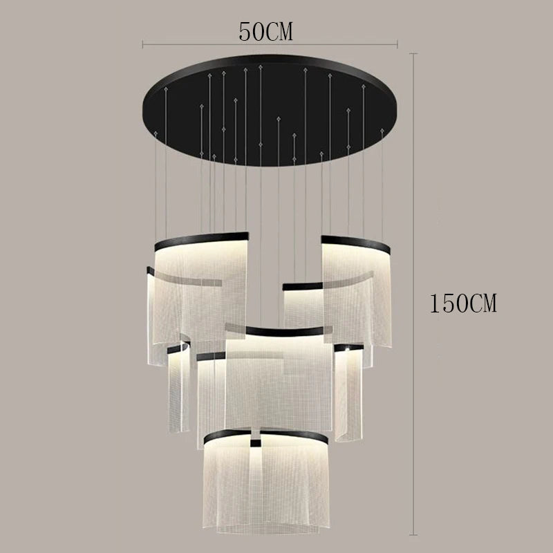 Multi-Head Acrylic LED Chandelier